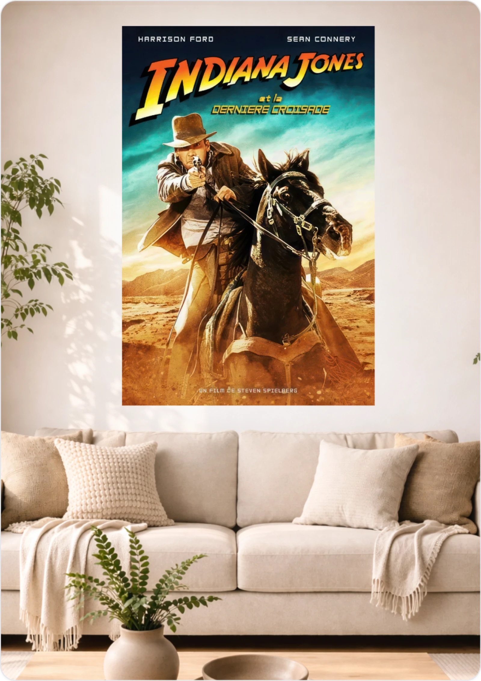Affiche Indiana Jones et la Dernière Croisade – L’Aventure Sans Limites | Format A3 (29,7 x 42 cm)